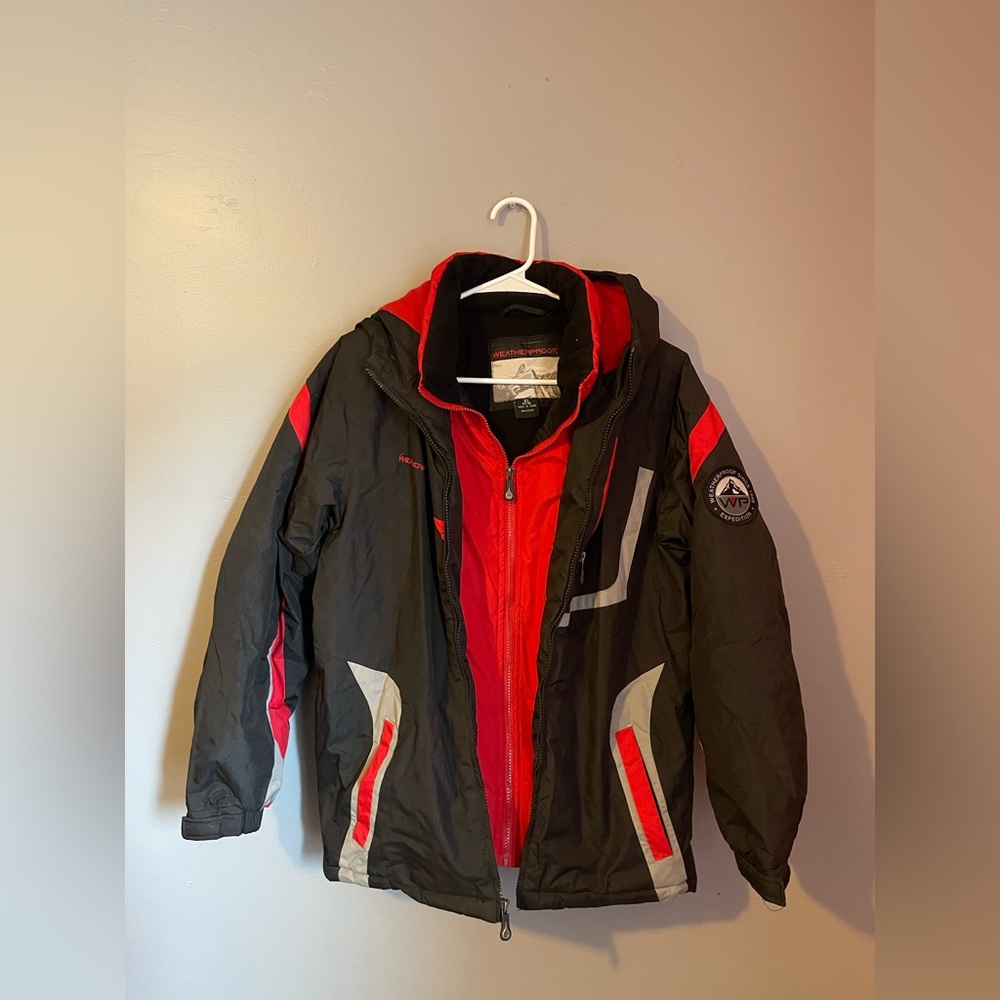 Weatherproof Kids Jacket - Black, Red, and Gray